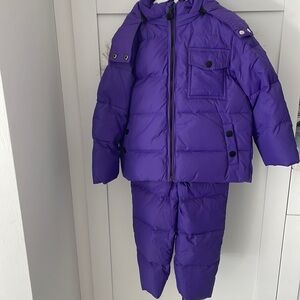 Purple snow suit